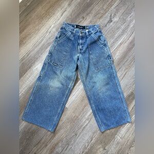 VTG LEVIS SILVER TAB Cargo Denim Pants Capris Size 24 25 M 12 Faded